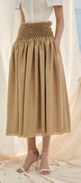 Alice Bertha Drop Waist Draped Tweed Midi Skirt - MEAN BLVD