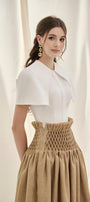 Alice Bertha Drop Waist Draped Tweed Midi Skirt - MEAN BLVD