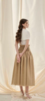 Alice Bertha Drop Waist Draped Tweed Midi Skirt - MEAN BLVD