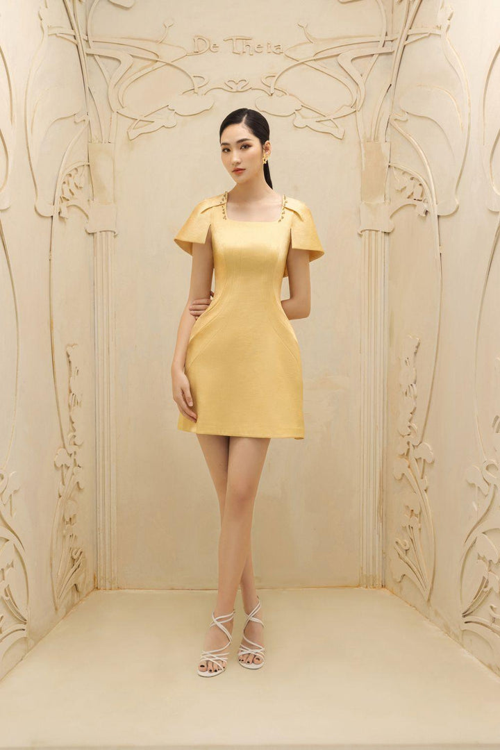 Aline A-line Square Neck Organza Mini Dress - MEAN BLVD