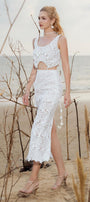 Alma Cropped Sleeveless Silk Lace Top - MEAN BLVD