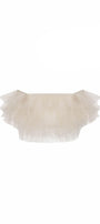 Almira Pleated Ruffled Tulle Crop Top - MEAN BLVD