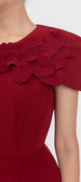 Almira Trumpet Round Neck Polycotton Midi Dress - MEAN BLVD