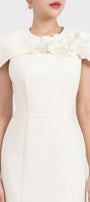 Almira Trumpet Round Neck Polycotton Midi Dress - MEAN BLVD