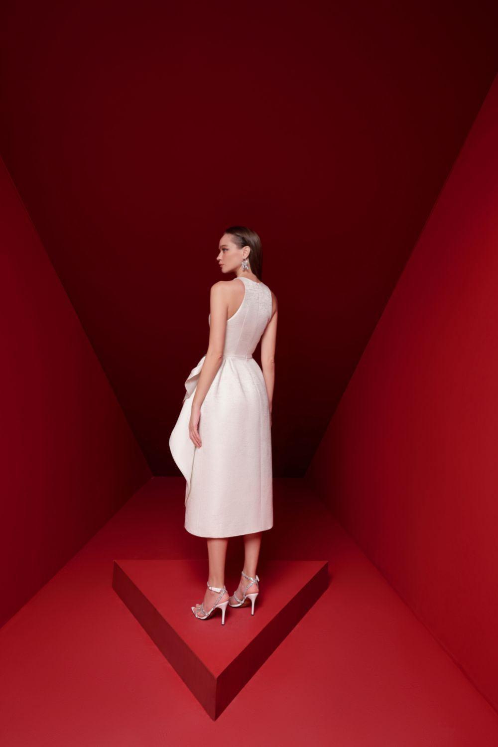 Alora Wrap Sleeveless Brocade Midi Dress - MEAN BLVD