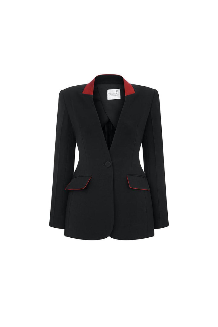 Alva A-line Flap Pocket Poly Silk Blazer - MEAN BLVD