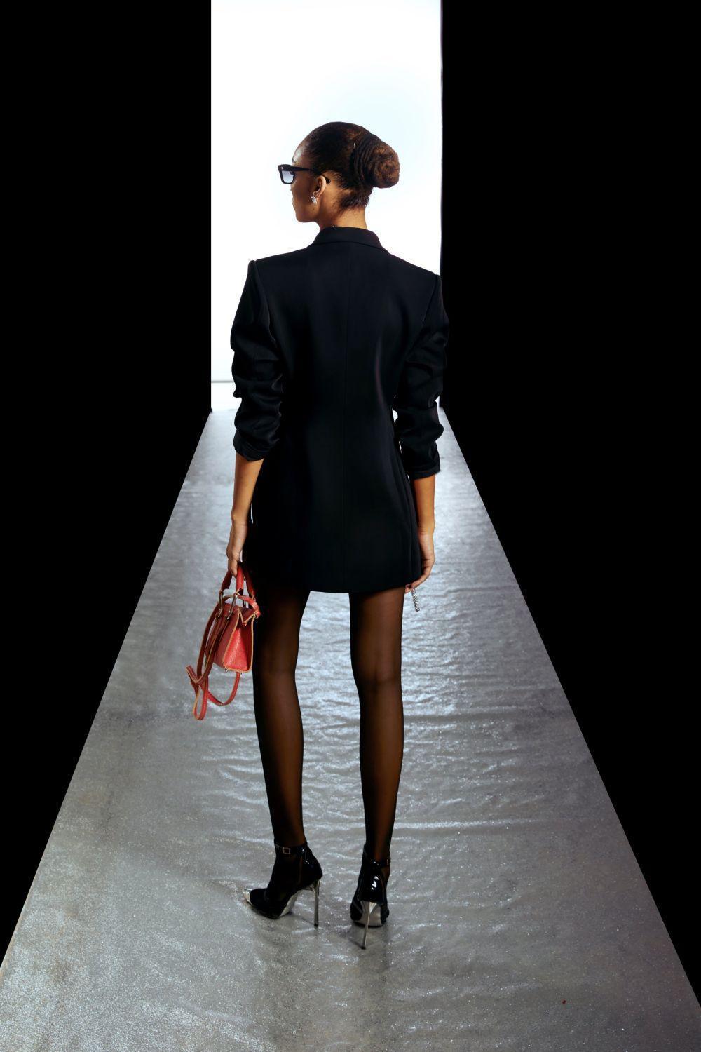 Alyssa Structured Peak Lapel Wool Blazer - MEAN BLVD