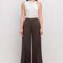 Amabel Straight Slit Hem Polycotton Ankle Length Pants - MEAN BLVD