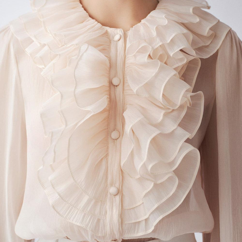Amanda Straight Poet Sleeved Polyester Blouse - MEAN BLVD