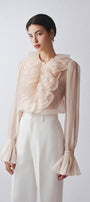 Amanda Straight Poet Sleeved Polyester Blouse - MEAN BLVD