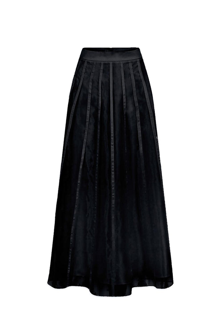 Amaryllis A-line High Waist Organza Maxi Skirt - MEAN BLVD