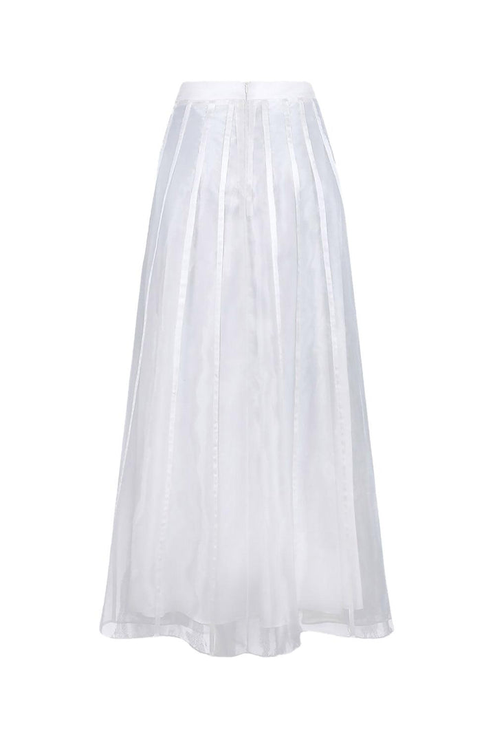Amaryllis A-line High Waist Organza Maxi Skirt - MEAN BLVD