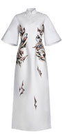 Amaryllis A-line Mandarin Neck Zibeline Calf Length Ao Dai - MEAN BLVD