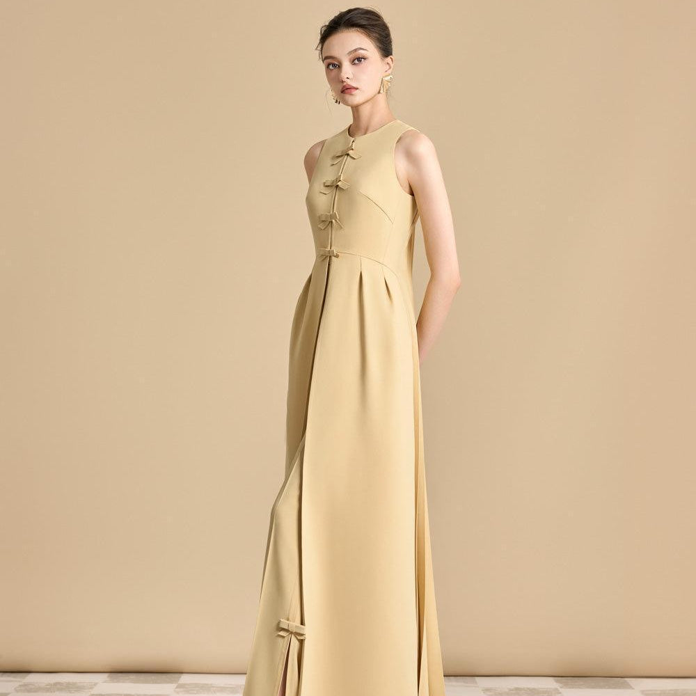 Amaryllis Straight Side Slit Polyester Ankle Length Pants - MEAN BLVD