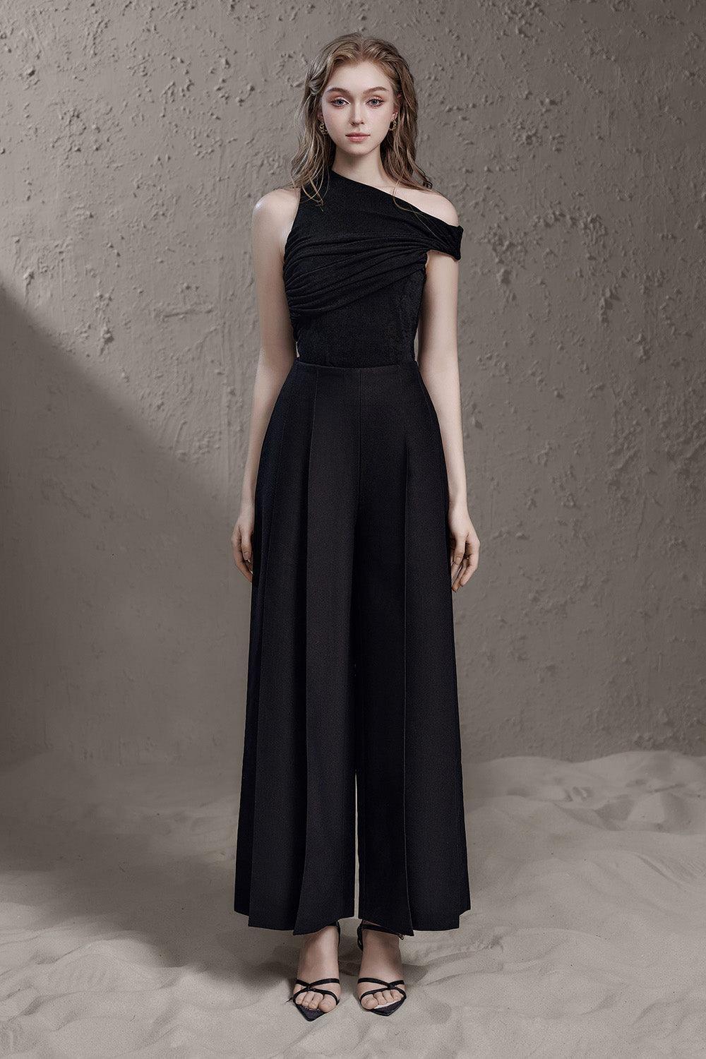 Amber Bodycon Asymmetric Sleeved Knitted Fabric Top - MEAN BLVD