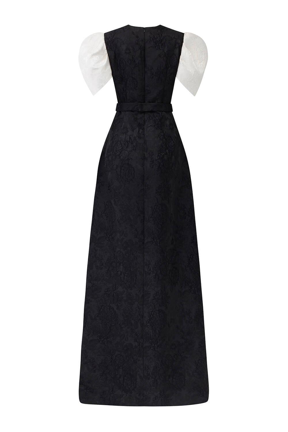 cut out jacquard dress Metallic Floral Jacquard Crystal Embellished Cut Out Sheath Dress - Pink/Gold