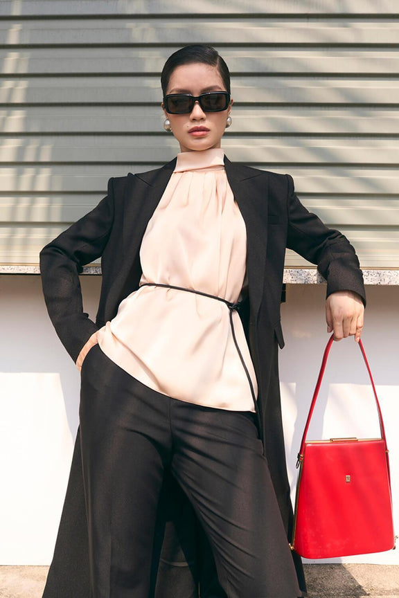 Vivo Amai Side Slit Pants - Black main image 1