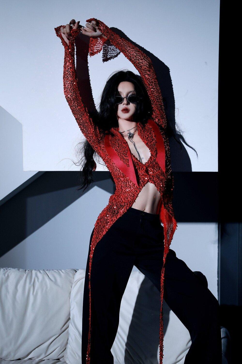 Amira Bodycon See-Through Mesh Sequin Shirt - MEAN BLVD