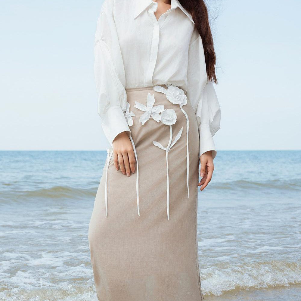 Amity A-line High Waist Kate Midi Skirt - MEAN BLVD