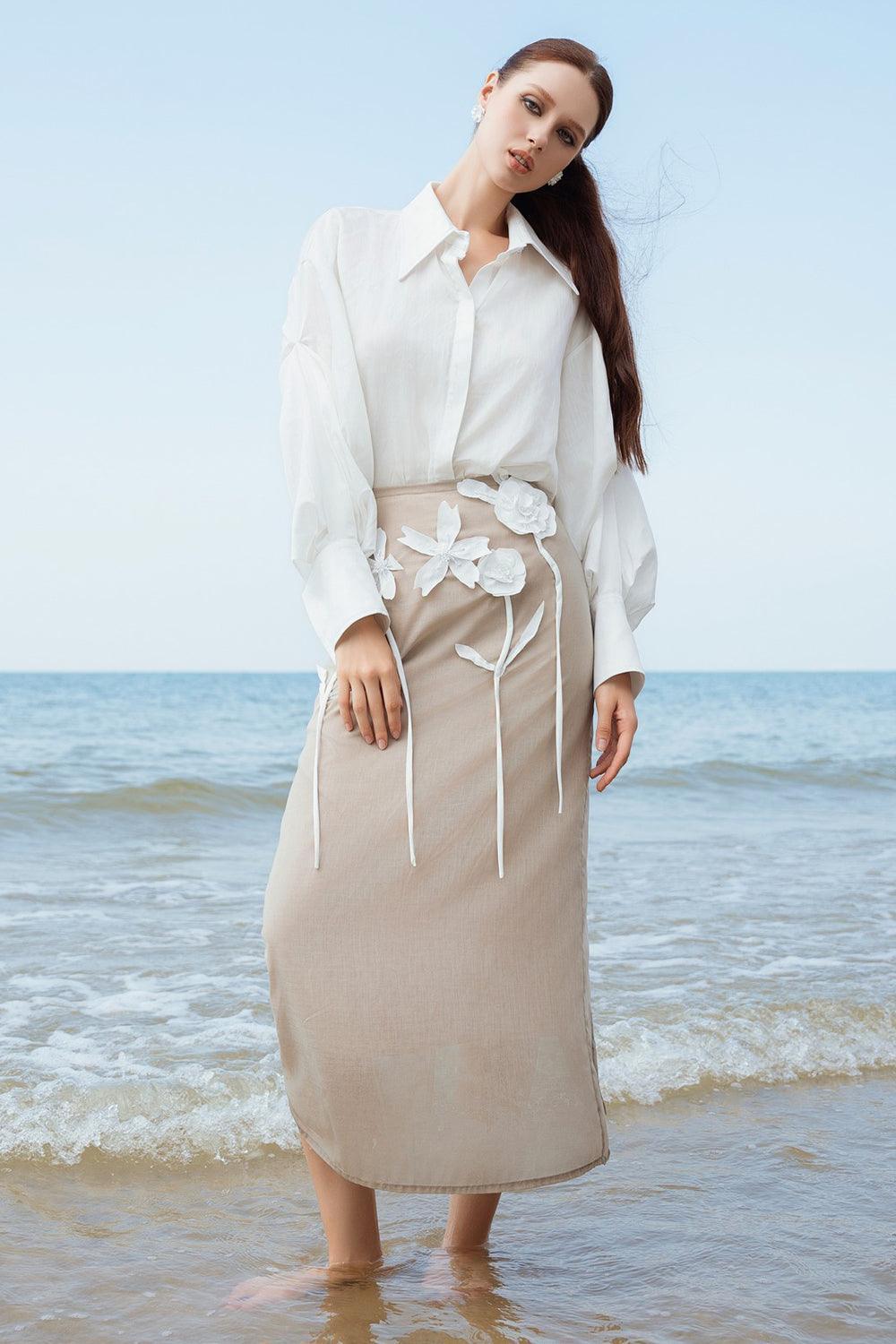 Amity A-line High Waist Kate Midi Skirt - MEAN BLVD