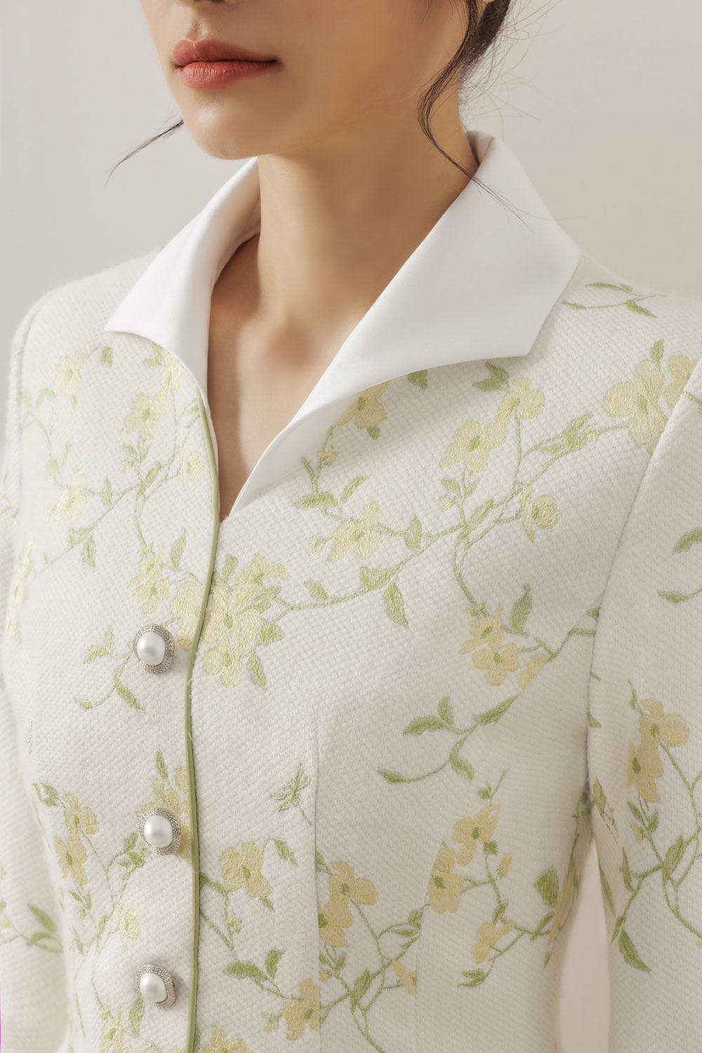 Amoret A-line Patch Pocket Tweed Mini Dress - MEAN BLVD