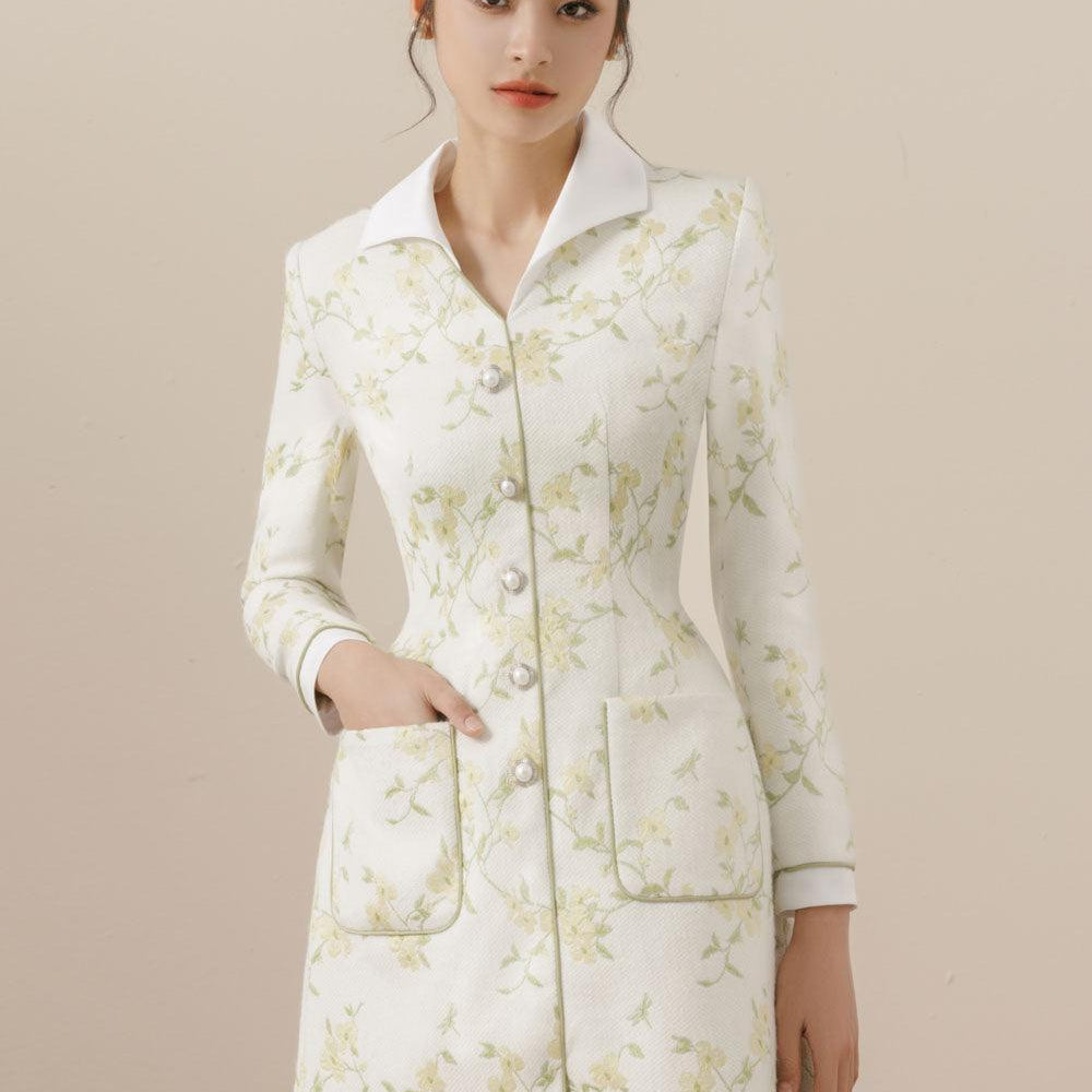 Amoret A-line Patch Pocket Tweed Mini Dress - MEAN BLVD