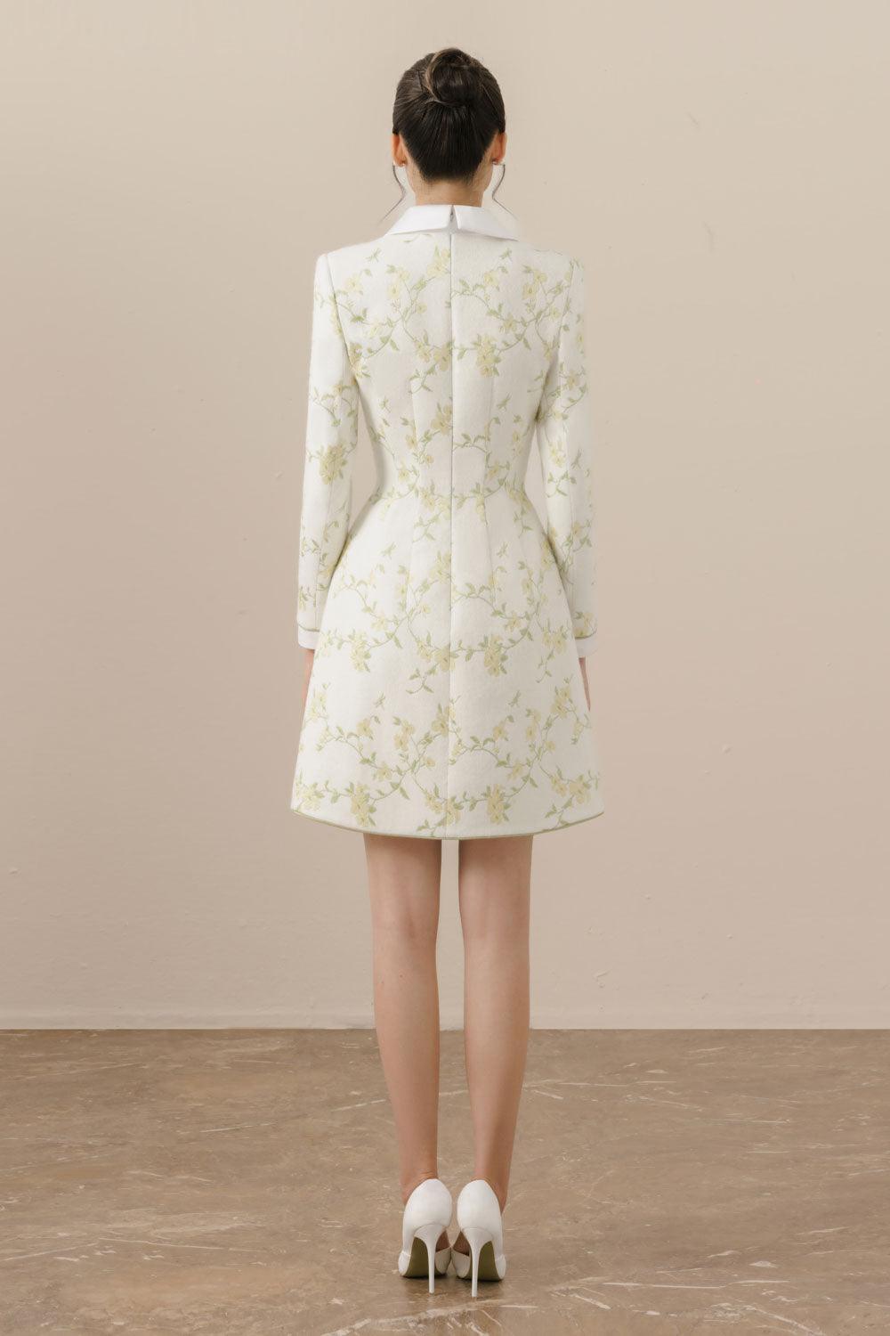 Amoret A-line Patch Pocket Tweed Mini Dress - MEAN BLVD