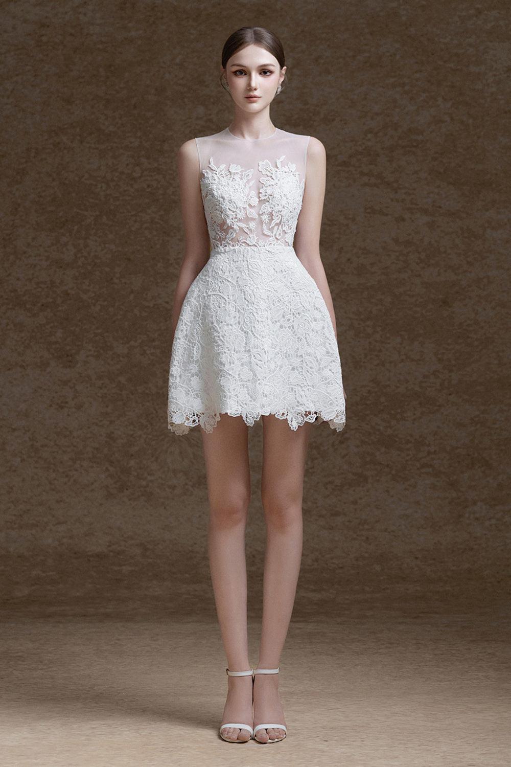 Ameri ♡ 2WAY CIRCLE PATTERN LACE DRESS アメリ MEDI 2WAY CIRCLE PATTERN LACE DRESS｜Yahoo!フリマ（旧