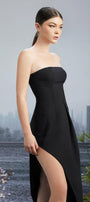 An Other Asymmetric Patch Pocket Wool Cotton Ankle Length Dress - MEAN BLVD