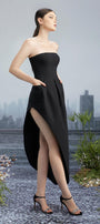 An Other Asymmetric Patch Pocket Wool Cotton Ankle Length Dress - MEAN BLVD
