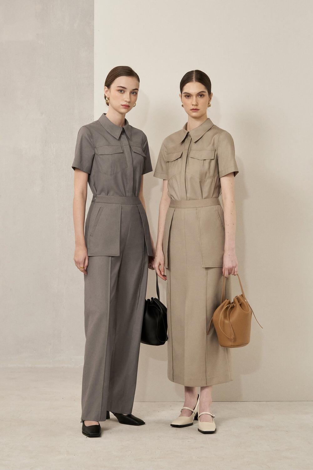 Anaya Straight Flap Pocket Polycotton Shirt - MEAN BLVD