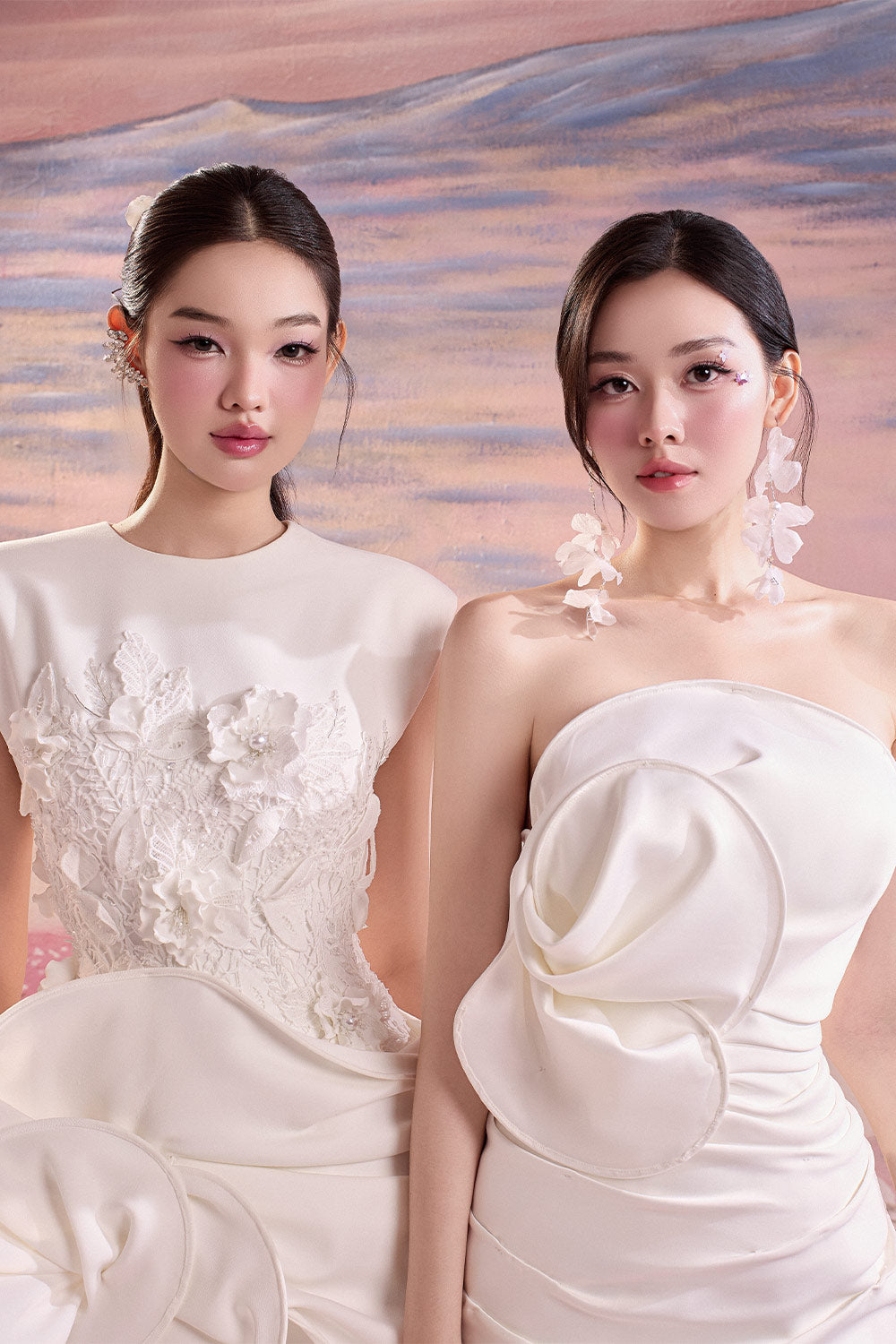 Scarlett Strapless Floral Organdy Mini Dress