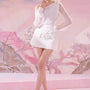 Billie A-line Flower Applique Polycotton Mini Skirt