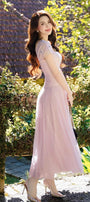 Angelic A-line Square Neck Tulle Ankle Length Dress - MEAN BLVD