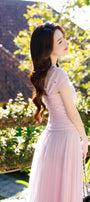 Angelic A-line Square Neck Tulle Ankle Length Dress - MEAN BLVD