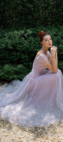 Angelic A-line Square Neck Tulle Ankle Length Dress - MEAN BLVD