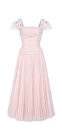 Angelic A-line Square Neck Tulle Ankle Length Dress - MEAN BLVD