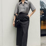 Angie Straight Short Sleeved Silk Shirt - MEAN BLVD