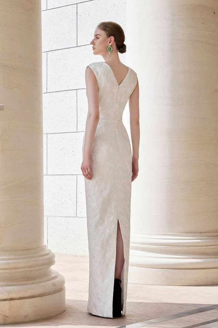 Animus Pegged Sleeveless Jacquard Floor Length Dress - MEAN BLVD