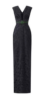 Animus Pegged Sleeveless Jacquard Floor Length Dress - MEAN BLVD