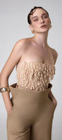 Anna Straight Wide Leg Khaki Floor Length Pants - MEAN BLVD