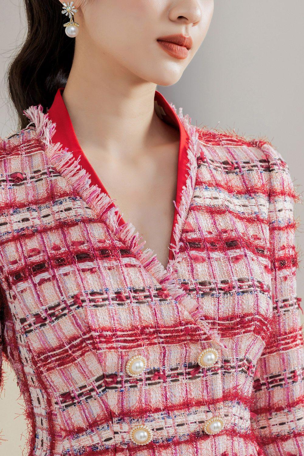 Annette A-line Fringed Tweed Mini Dress - MEAN BLVD