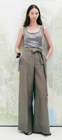 Antique Straight Bow Tie Organza Floor Length Pants - MEAN BLVD