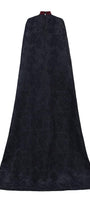 Antonella Sheath Cape Sleeved Silk Floor Length Dress - MEAN BLVD