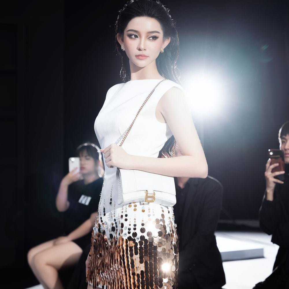 Anvy A-line Boat Neck Chanel Mini Dress - MEAN BLVD