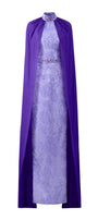 Aphrodite Cape High Neck Jacquard Floor Length Dress - MEAN BLVD
