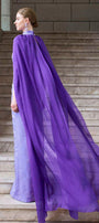 Aphrodite Cape High Neck Jacquard Floor Length Dress - MEAN BLVD
