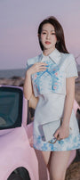 Aretha A-line Short Sleeved Carolan Mini Dress - MEAN BLVD