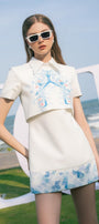 Aretha A-line Short Sleeved Carolan Mini Dress - MEAN BLVD