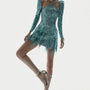 Ariel A-line Feather Sequin Mini Dress - MEAN BLVD